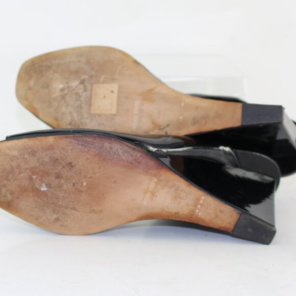 Miu Miu Patent Leather Slingback Peep Toe Wedges (EU 37 - US 6.5) - Picture 7 of 8